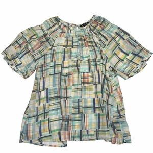 Zac & Rachel Pastel Plaid Blouse